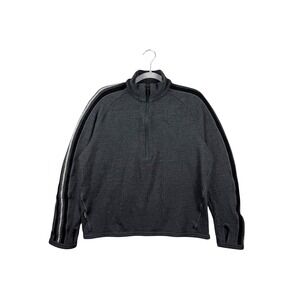 Icebreaker Merino 1/2 Zip Pullover Men's Sz S Gray Wool Base Layer Sweater